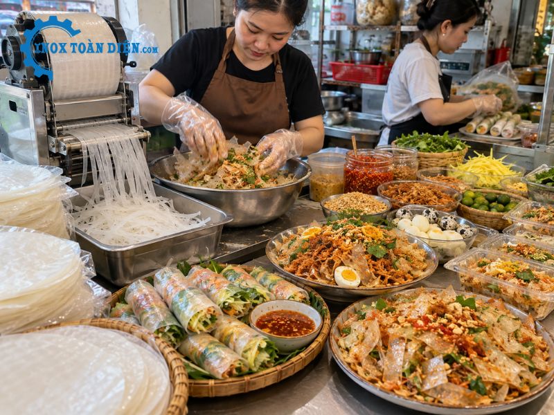 Máy cắt bánh tráng mini