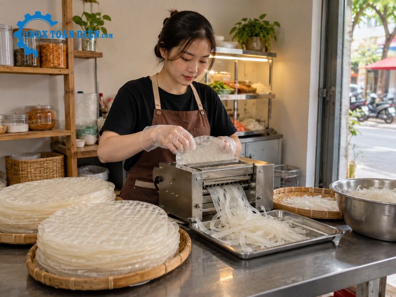 Máy cắt bánh tráng mini