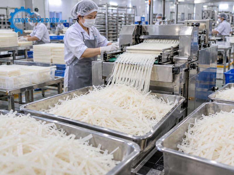 Máy cắt bánh tráng sợi: Cấu tạo, nguyên lý và cách chọn máy phù hợp Máy cắt bánh tráng sợi