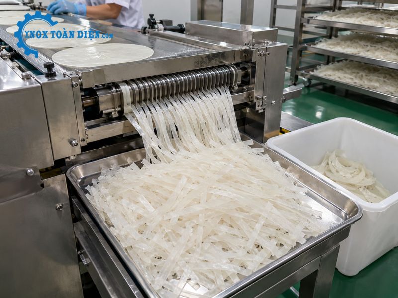 Máy cắt sợi bánh rìa: Tận dụng bánh dư và kiểm soát hao hụt nguyên liệu Máy cắt sợi bánh rìa