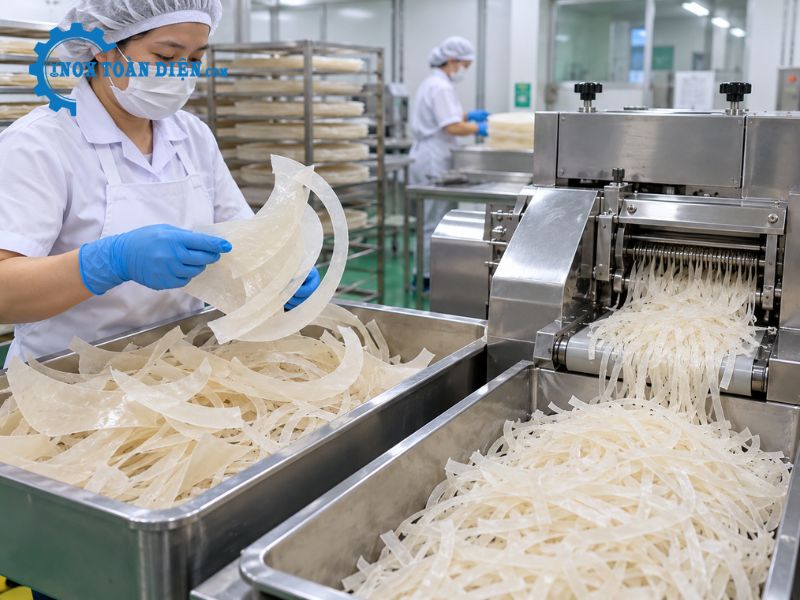 Máy cắt sợi bánh rìa: Tận dụng bánh dư và kiểm soát hao hụt nguyên liệu Máy cắt sợi bánh rìa