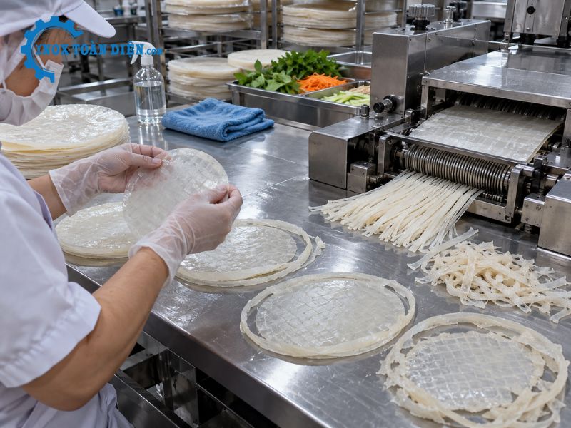 Máy cắt sợi bánh rìa: Tận dụng bánh dư và kiểm soát hao hụt nguyên liệu Máy cắt sợi bánh rìa
